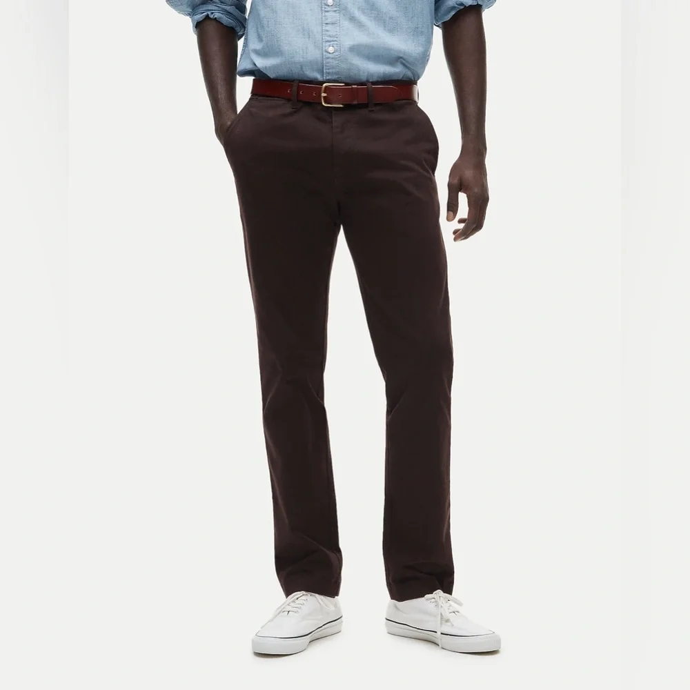 NWT J.Crew 484 Slim-Fit Stretch Chino Pant in Inky Mocha